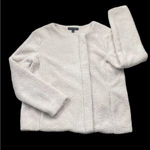 Banana Republic Women`s Teddy Sherpa Lined Warm Side Zip Jacket Ivory Sz M